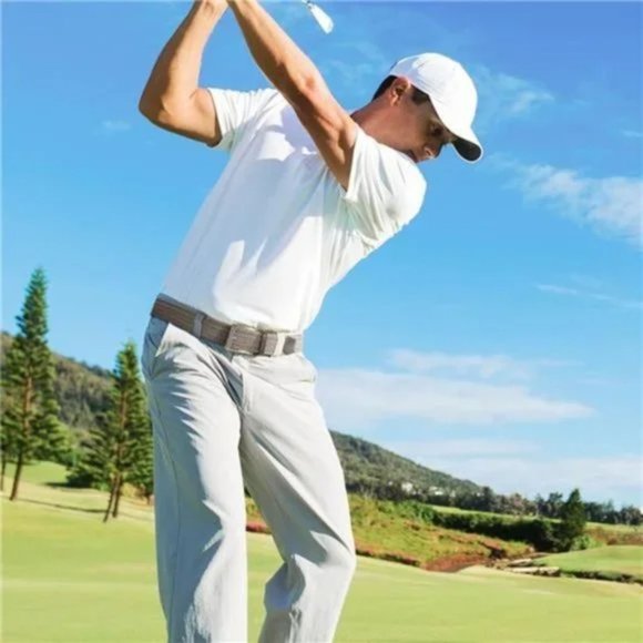 New Elastic Mens Belt 1 3/8" Width, Fairwin Casual Stretch Woven Golf Belt - Picture 2 of 7